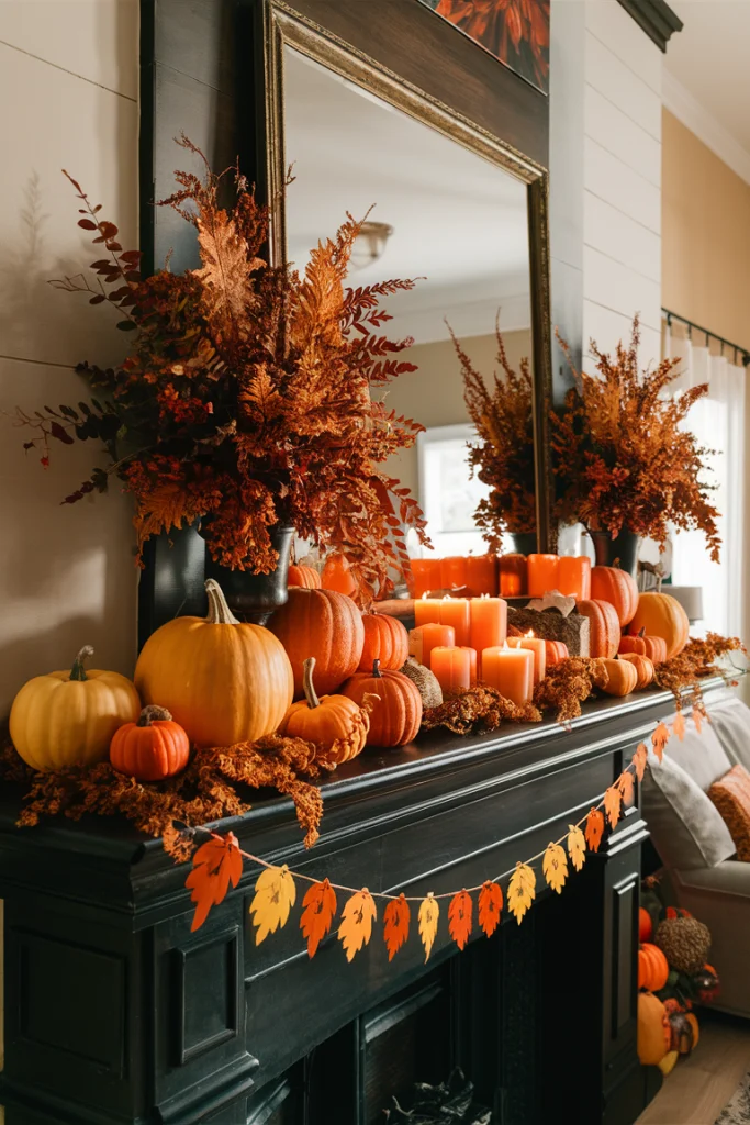 Beautiful Fall Mantels