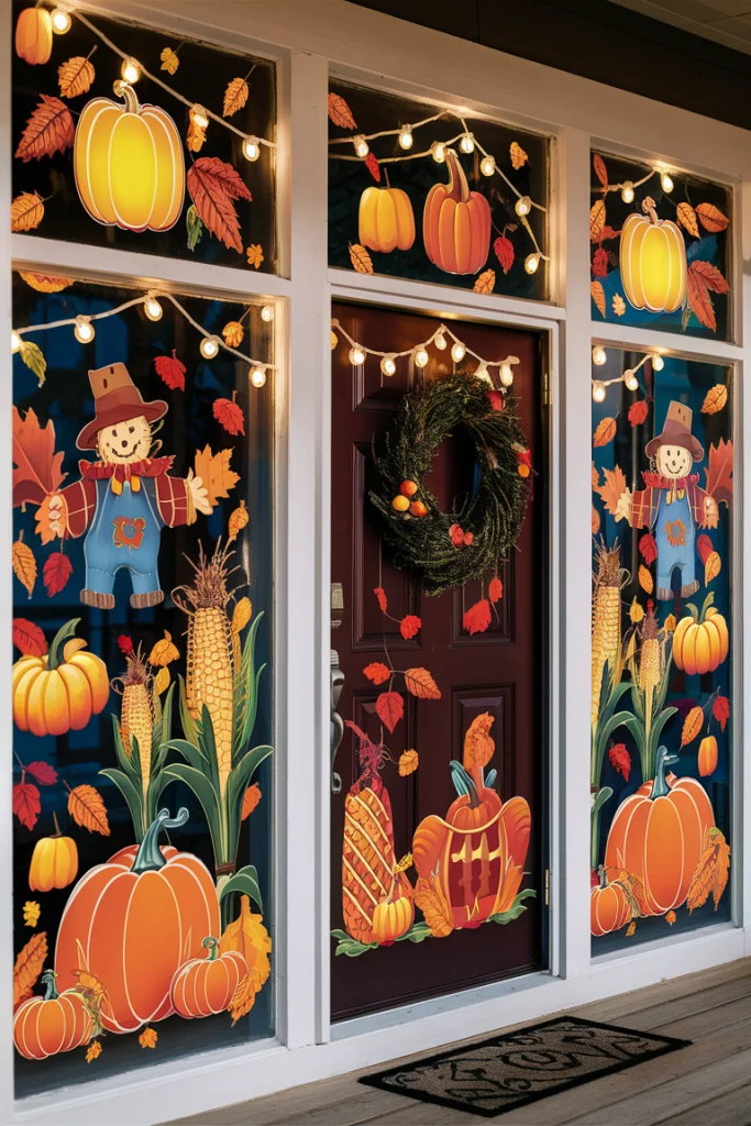 Fall-Themed Window Clings