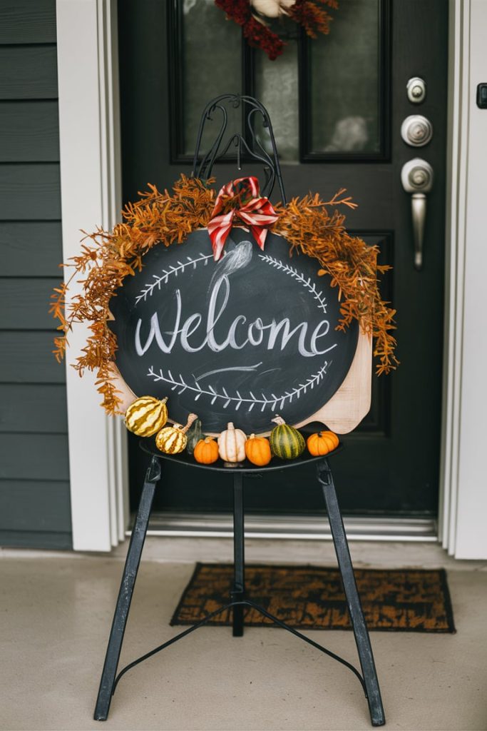 Fall-Themed Welcome Sign