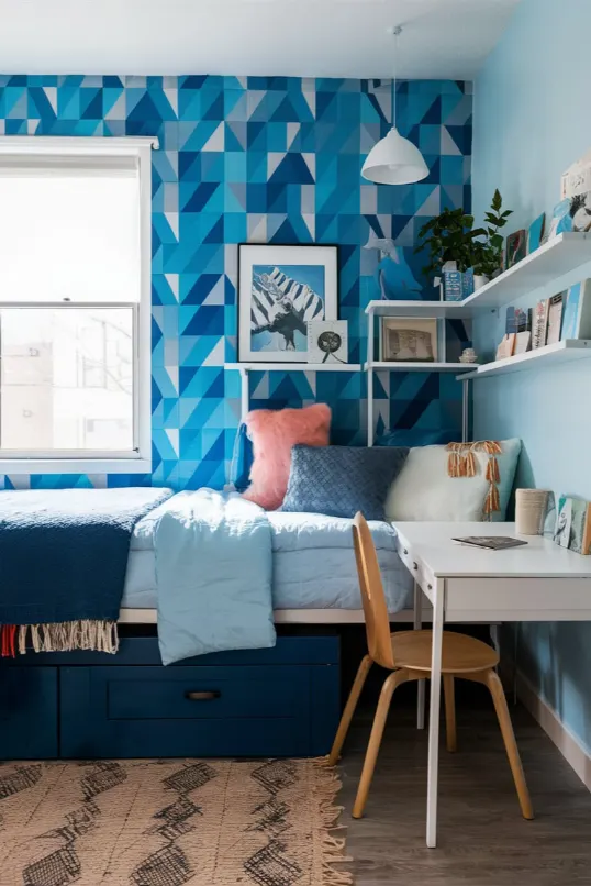 Geometric Blue Wallpaper