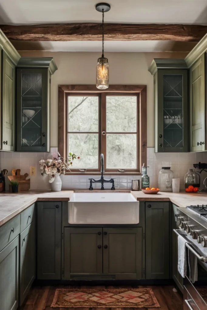 Rustic kitchen elements