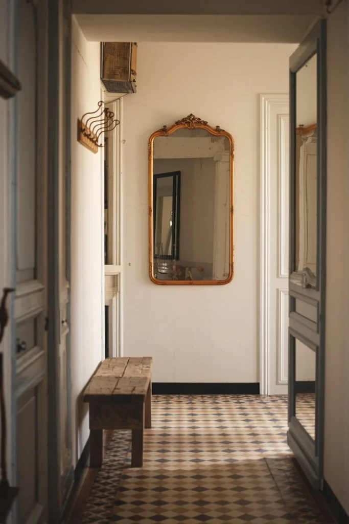 French Hallway, Hallway Ideas, French entryway, French entrance, Parisian hallway