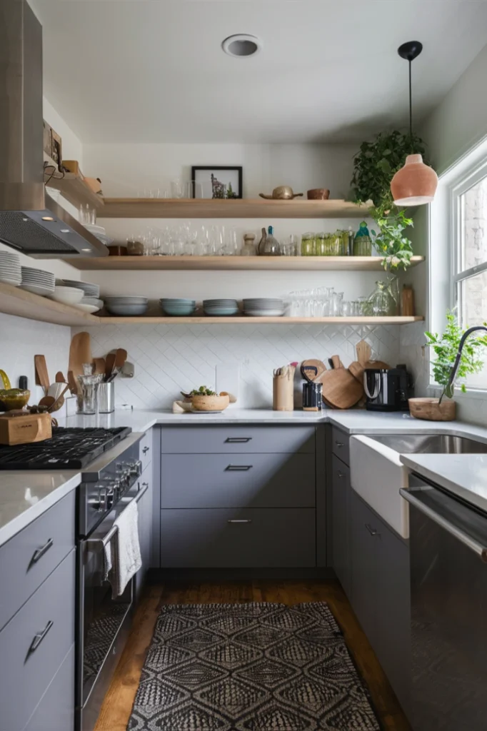 Open shelving kitchens