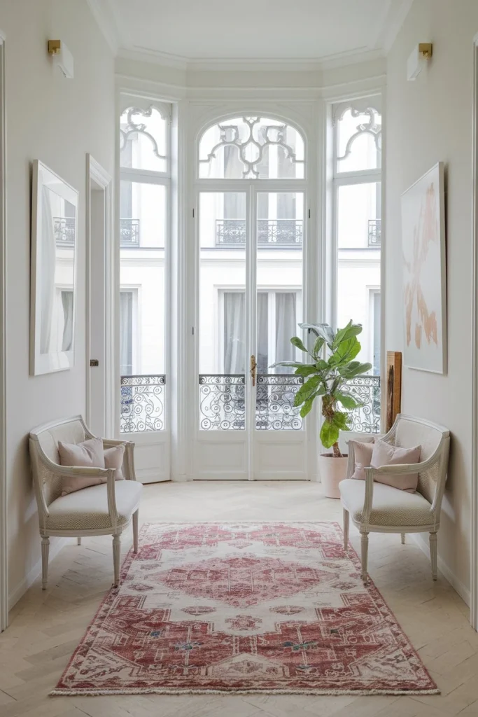 French Hallway, Hallway Ideas, French entryway, French entrance, Parisian hallway