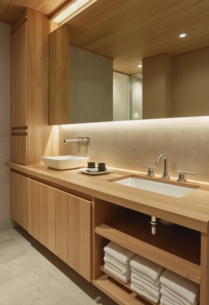 Japandi Bathroom Ideas, Minimalist bathroom design, Japanese bathroom ideas, Modern Japandi bathrooms