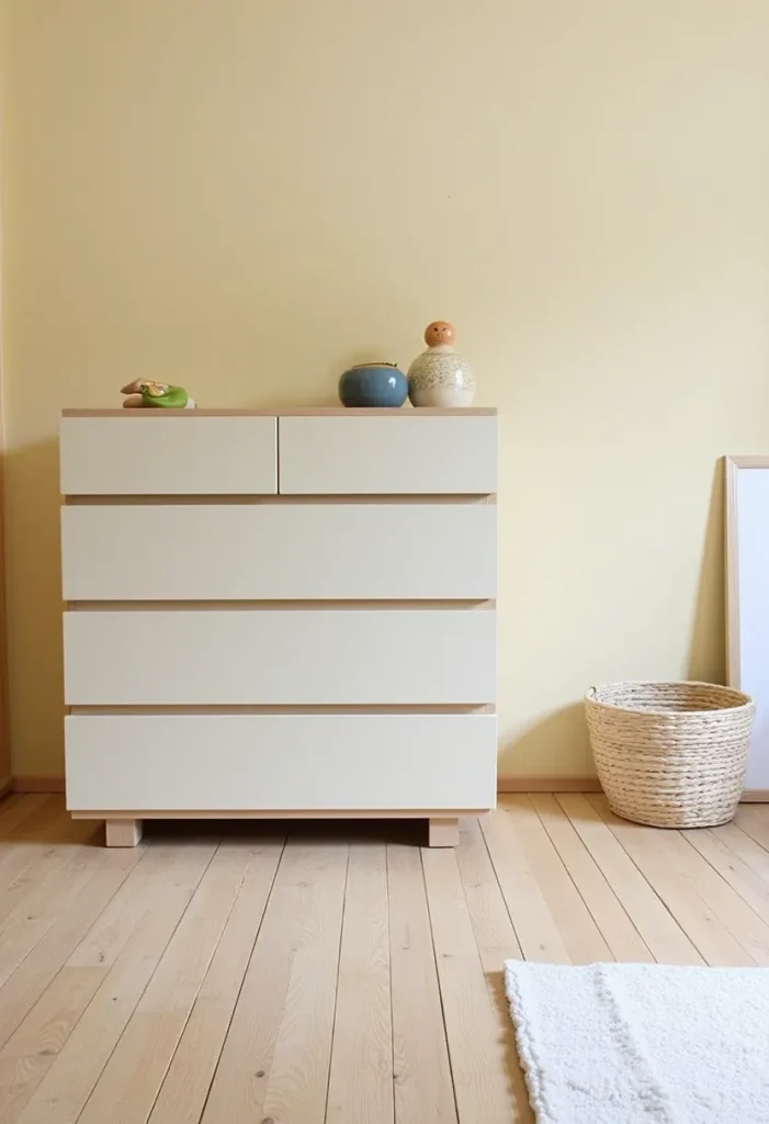 Japanese Bedroom Design, Low-Profile Dresser