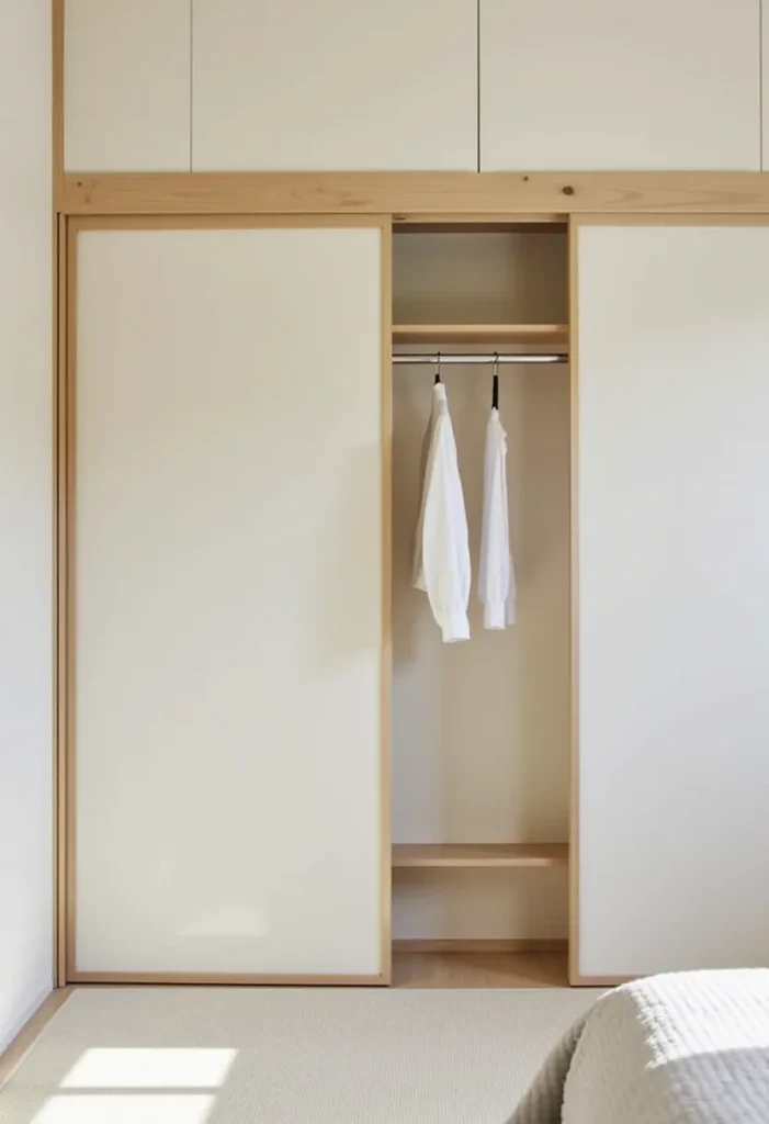 Japanese Bedroom Design, Sliding Closet Doors