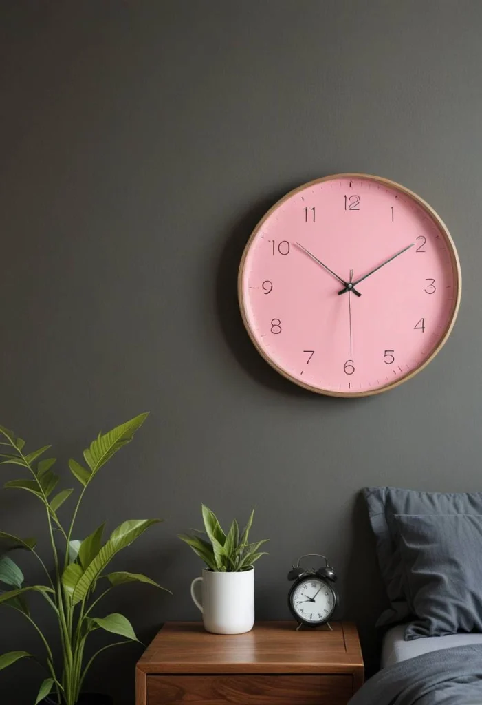 Japanese Bedroom Design, Minimalist Wall Clock