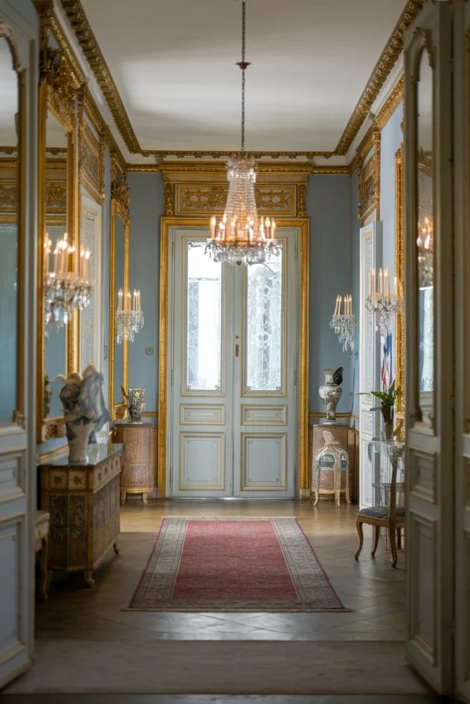 French Hallway, Hallway Ideas, French entryway, French entrance, Parisian hallway