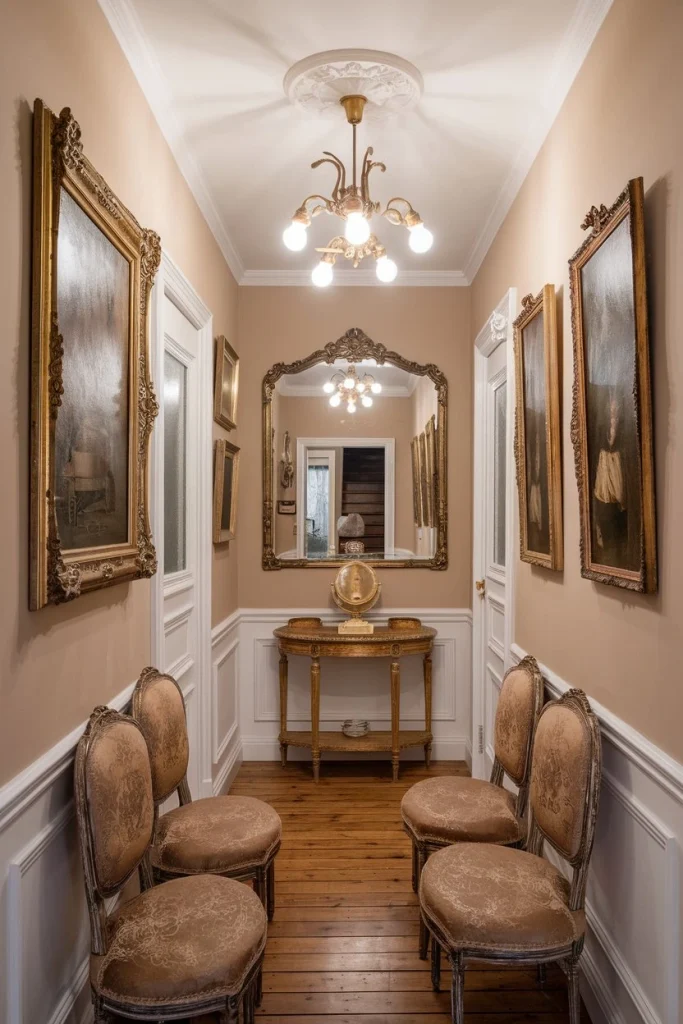 French Hallway, Hallway Ideas, French entryway, French entrance, Parisian hallway