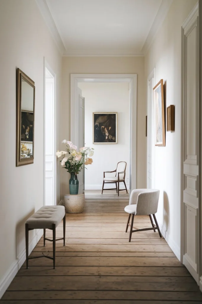 French Hallway, Hallway Ideas, French entryway, French entrance, Parisian hallway