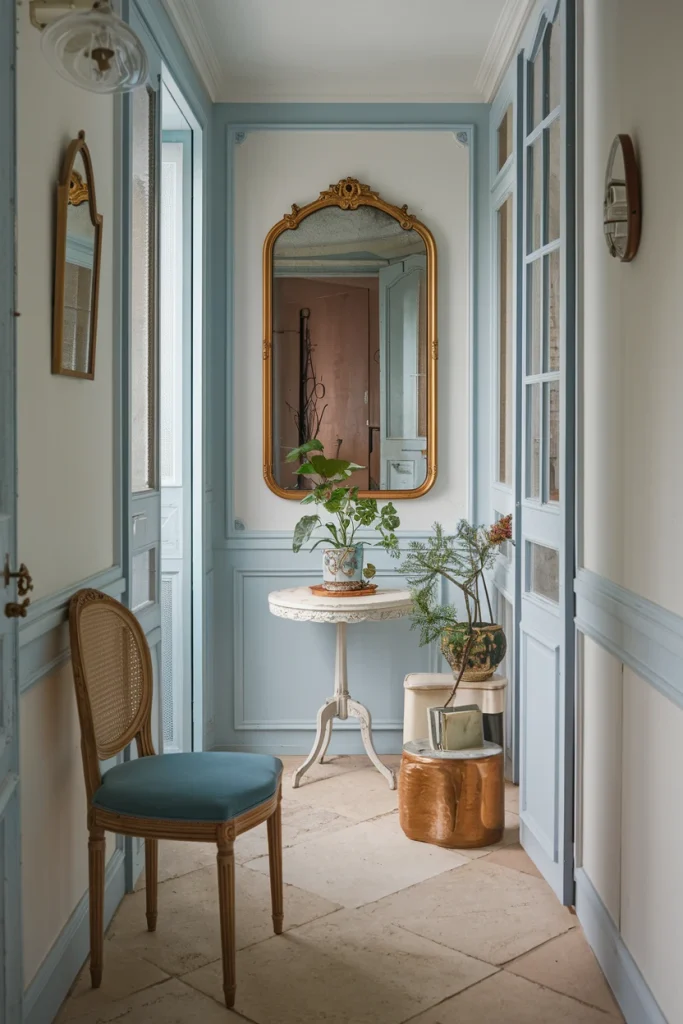 French Hallway, Hallway Ideas, French entryway, French entrance, Parisian hallway