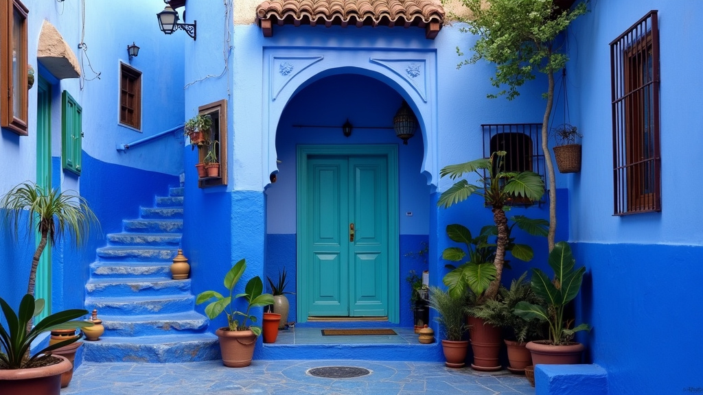 Morocco colors, blue Moroccan color, Chefchaouen color