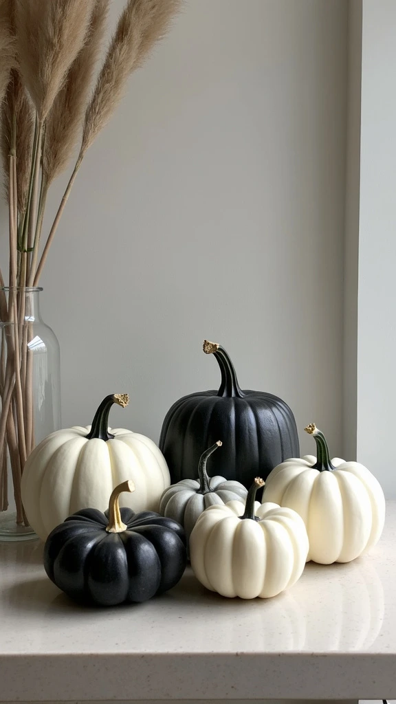 Minimalist Pumpkin Display