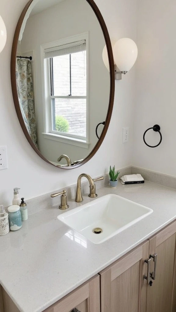 Bathroom hardware upgrade, faucet replacement, modern fixtures, budget-friendly renovation, DIY bathroom update, stylish knobs, handles makeover, contemporary bathroom design, easy home improvement, affordable bathroom refresh