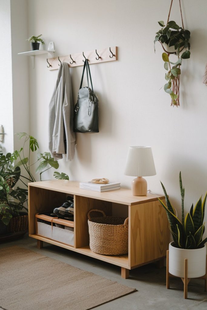 Japandi entryway ideas, japandi decor, minimalist entryway, Scandinavian design, Japanese aesthetics, modern entryway, Scandinavian-Japanese fusion, calming entryway ideas