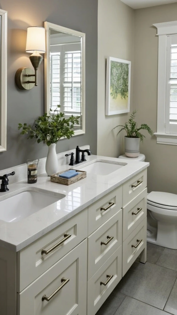 Cabinet hardware, drawer pulls, modern design, small bathroom upgrade, sleek handles, functional, stylish