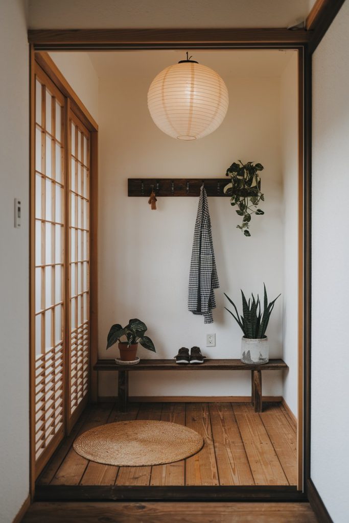 Japandi entryway ideas, japandi decor, minimalist entryway, Scandinavian design, Japanese aesthetics, modern entryway, Scandinavian-Japanese fusion, calming entryway ideas