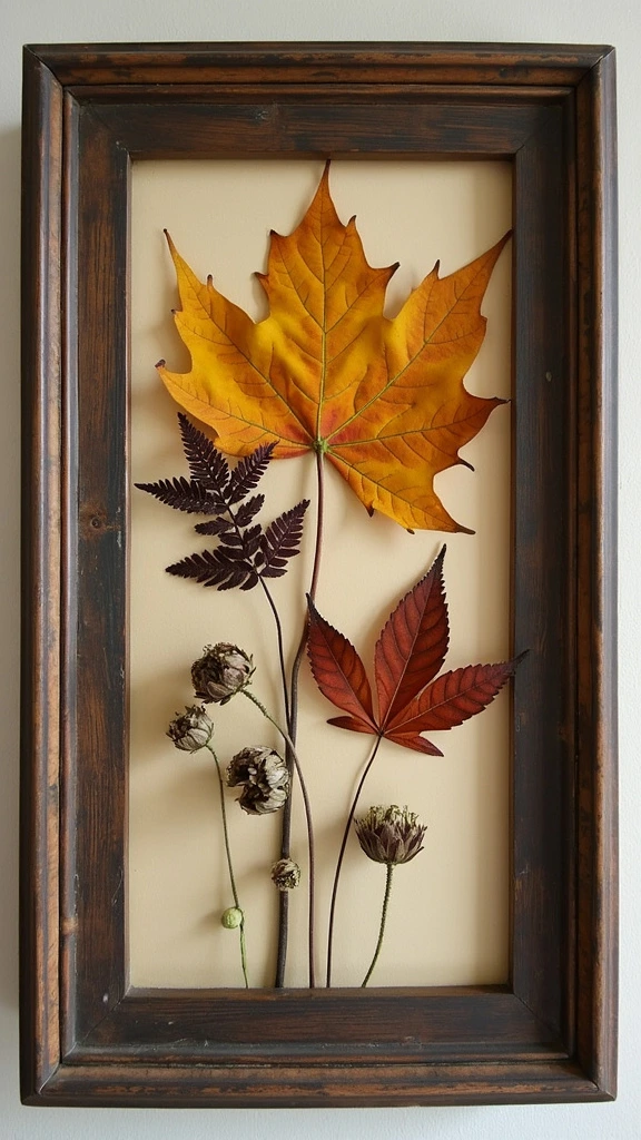 Craft Wall Art from Pressed Foliage