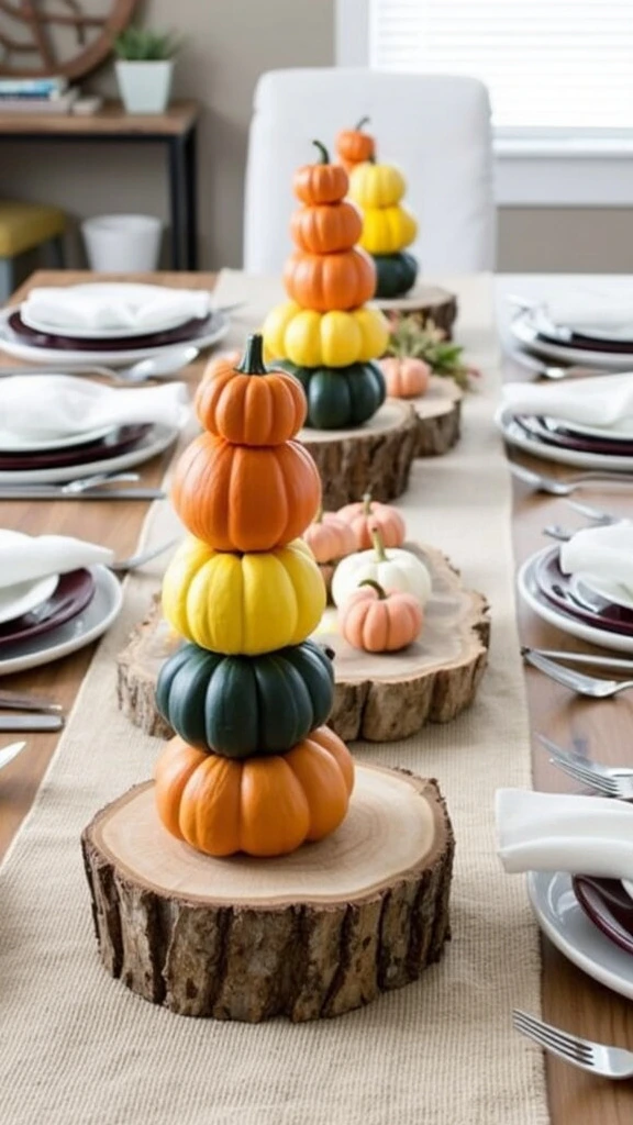 Tree Stump or Pumpkin Centerpieces