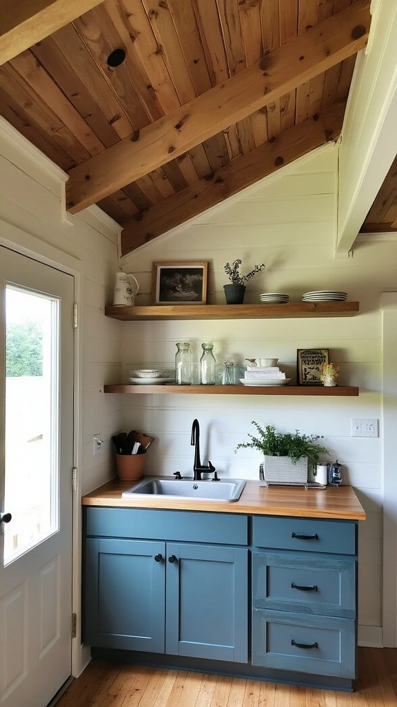 Budget-friendly remodel, DIY shelving, vertical storage, bold paint colors, affordable upgrades, barndominium makeover, cost-effective renovation, creative solutions