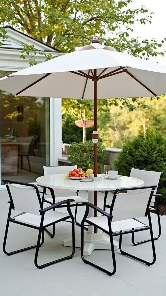 Modern Metal Marvels: contemporary aluminum patio furniture, sleek outdoor seating, powder-coated steel chairs, minimalist garden set