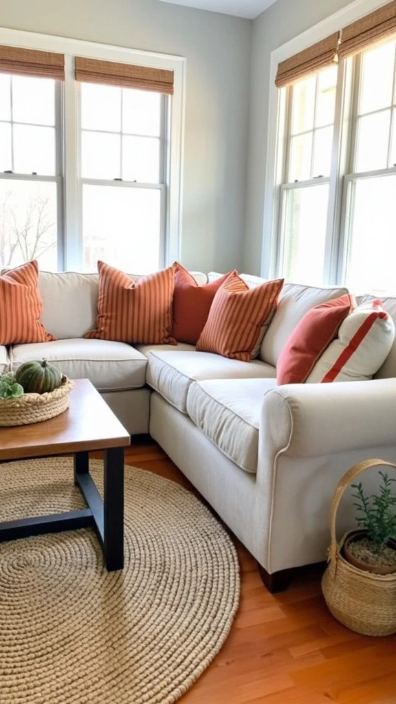 Striped Pillows and Rugs