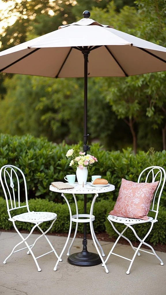 Bistro Set Charm: small outdoor cafe table and chairs, balcony dining set, compact patio furniture, intimate garden seating