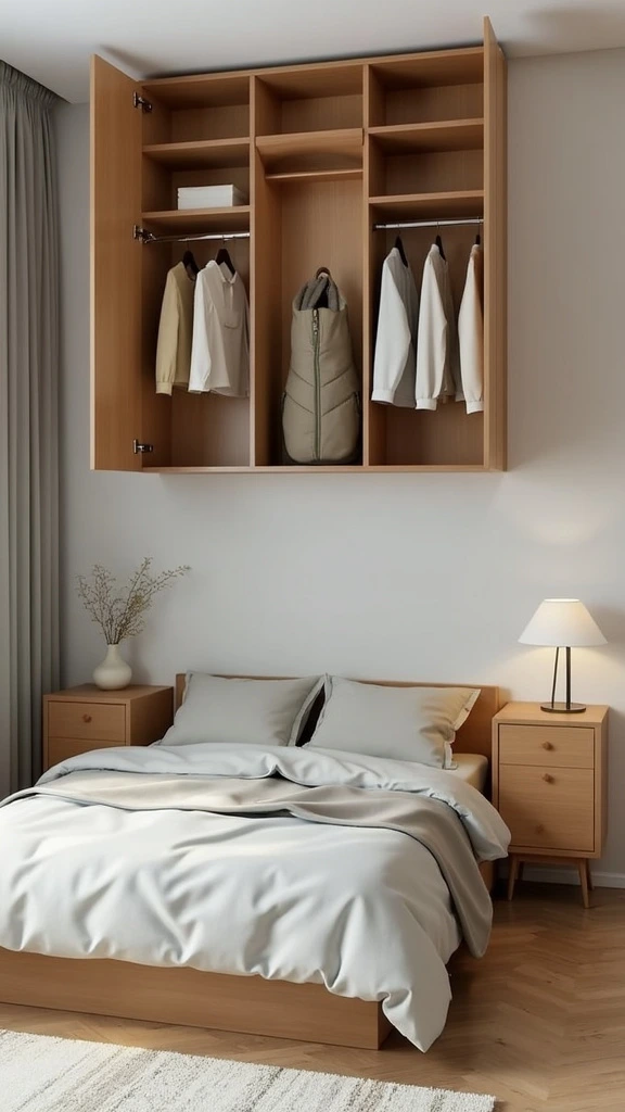 Cabinet bed, space-saving, hidden bed, storage solution, minimalist bedroom, compact furniture, multifunctional, small space