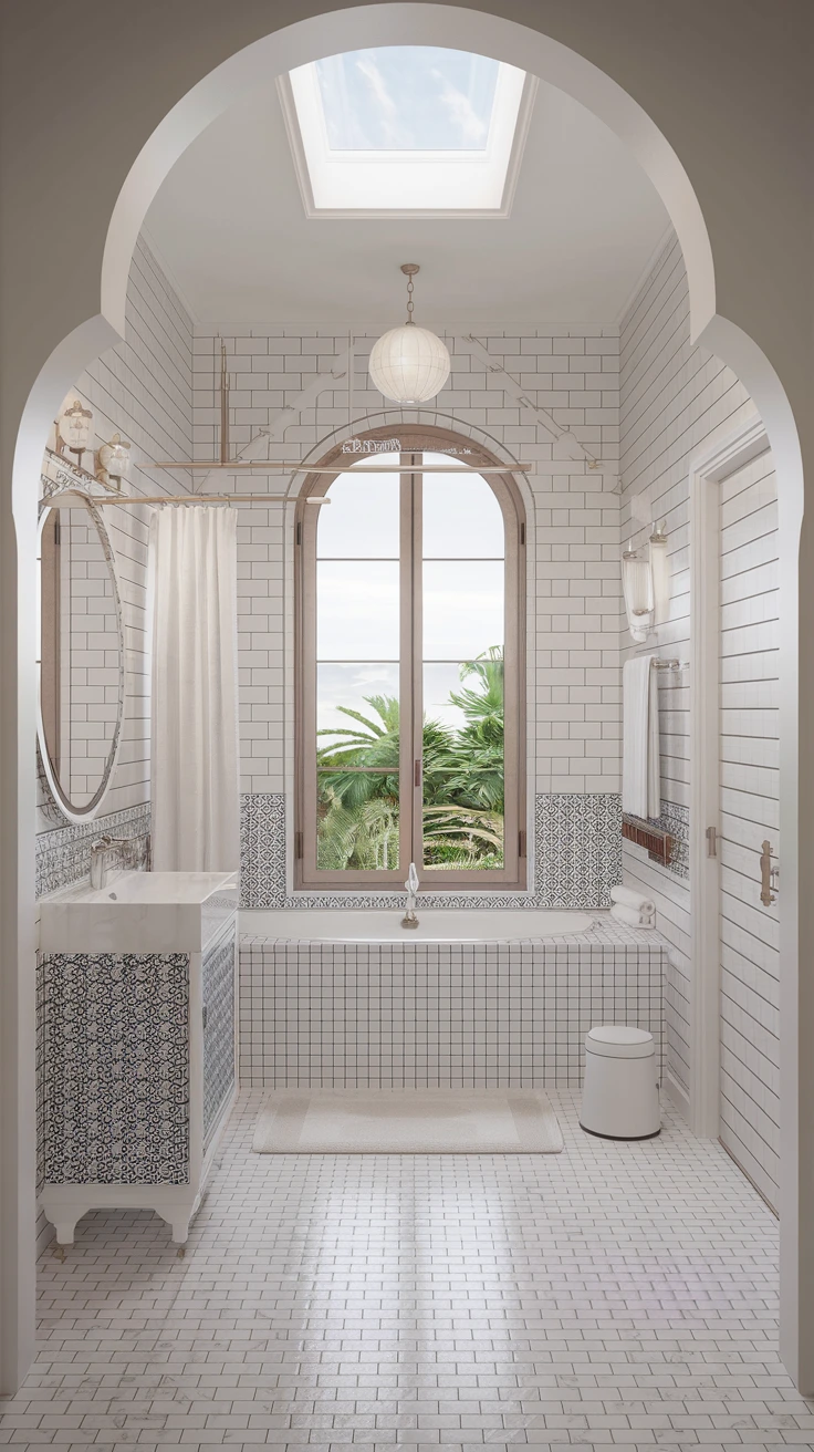 Steam shower, hammam-inspired, luxury bathroom, spa-like retreat, tadelakt walls, zellige tiles, built-in seating, Moroccan spa, relaxation space, modern amenities