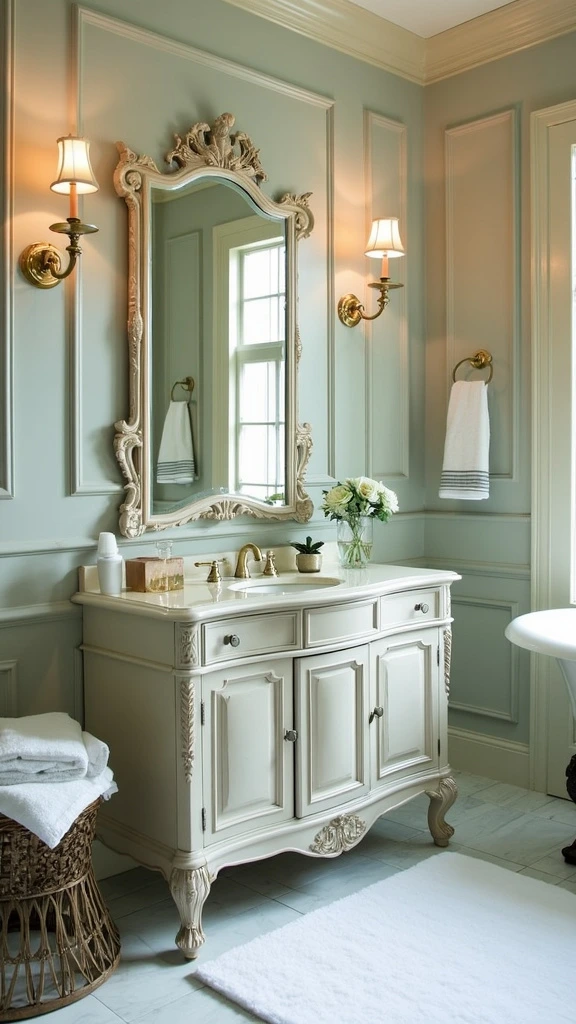 Claw-footed vanity, Victorian bathroom furniture, custom bathroom cabinetry, vintage-inspired storage, luxury sink cabinet, period-appropriate design, elegant bathroom fixtures, antique-style vanity, ornate furniture details, historical authenticity