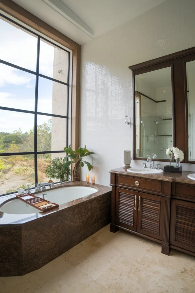 Luxury bathroom addition with soaking tub, double vanity, spa-like features, high-end finishes, increased home value, relaxation space, modern fixtures, ample storage, natural light, stylish design