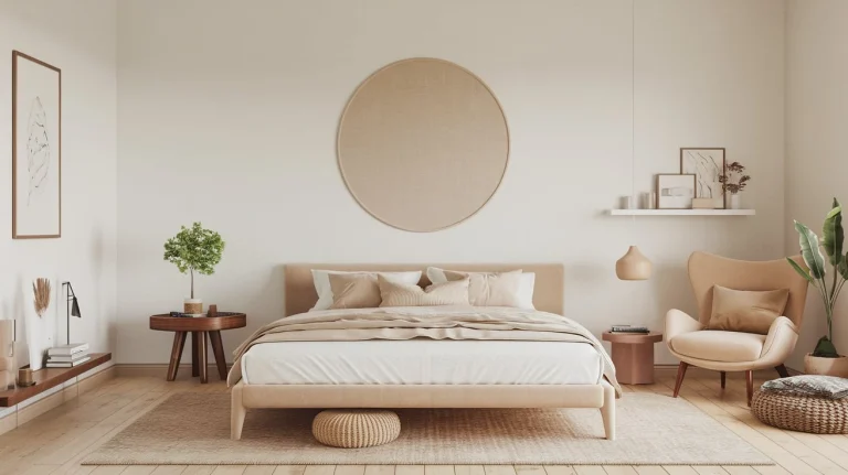 minimal boho bedroom, bohemian bedroom ideas, simple bedroom decor, relaxed boho style, minimalistic bedroom design, cozy boho accents, easy bedroom styling