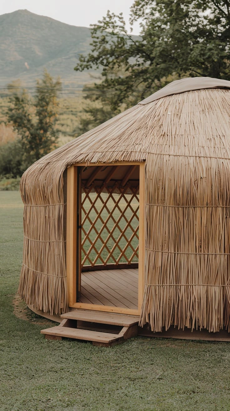 Reclaimed wood flooring in yurt, character, history, durable, eco-friendly, rustic, vintage, upcycled, unique, stable, environmentally responsible