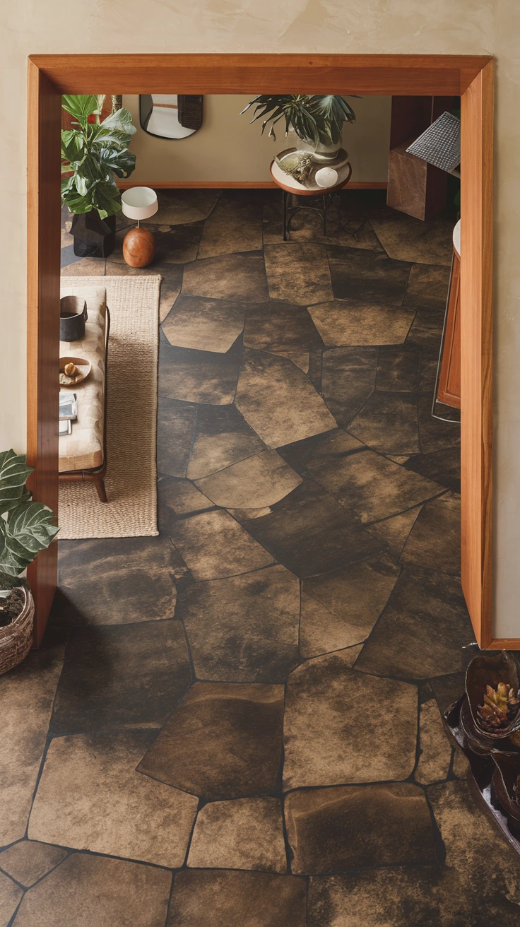 Slate-style flooring, natural stone look, rustic, textured, earthy, durable, versatile, entryway, home remodeling, interior design