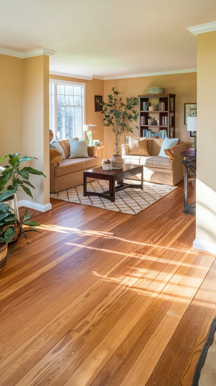 Solid hardwood flooring elegant living room durable timeless oak maple walnut refinish long-lasting investment