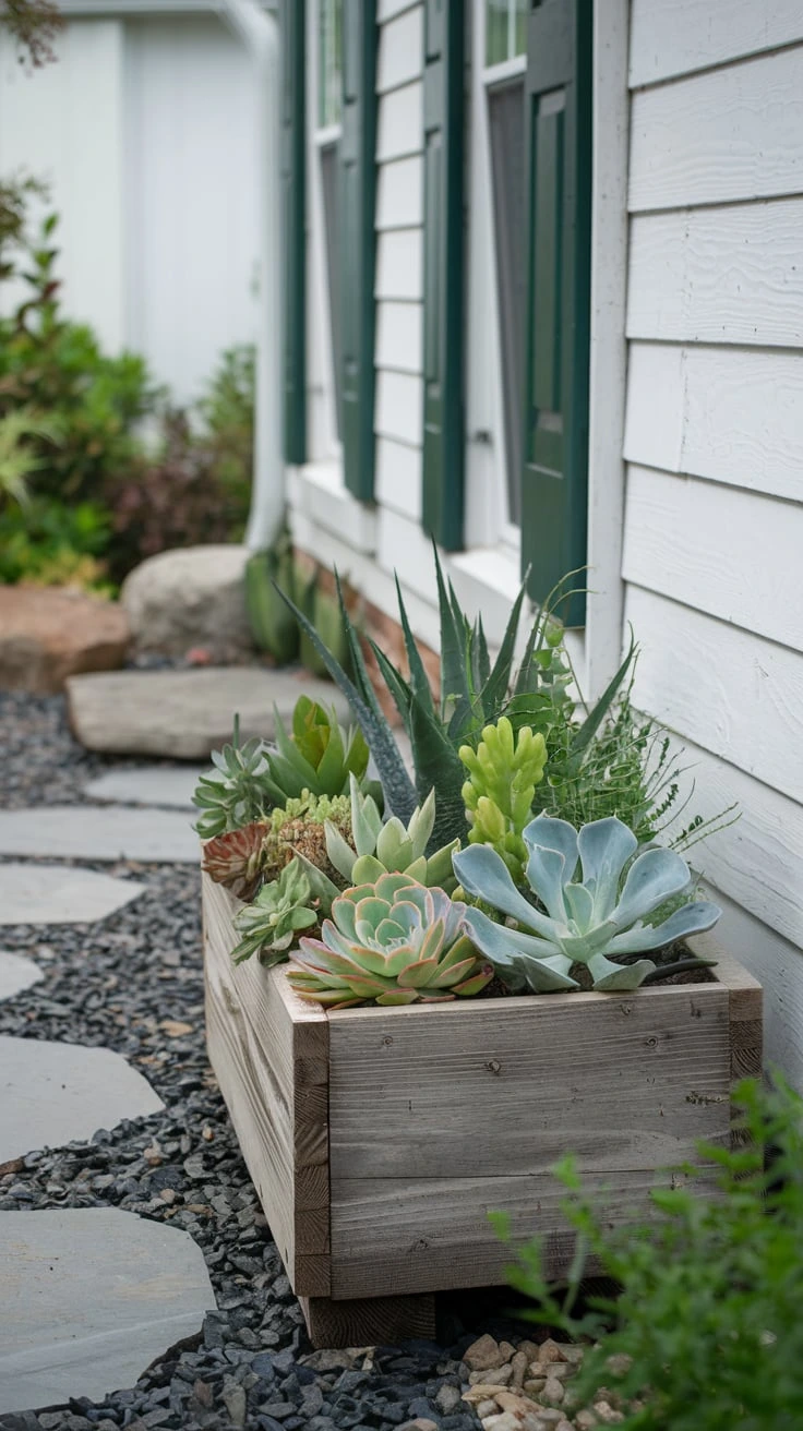 Succulent arrangement, drought-resistant plants, low-maintenance garden, desert garden, succulent varieties, miniature landscape, rock garden, container succulents, textured plants, water-wise gardening