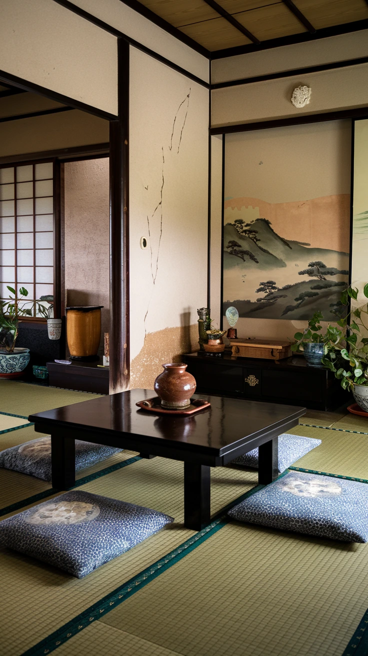 Japanese-style mirrors, space enhancement, reflective surfaces, minimalist decor, light amplification, strategic placement, visual expansion, zen-inspired design, subtle accents, harmonious interiors