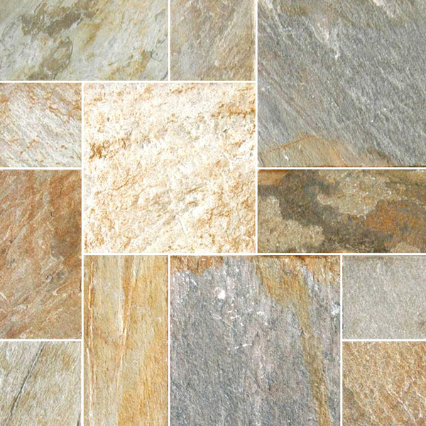 Gold-White Quartzite Patterns