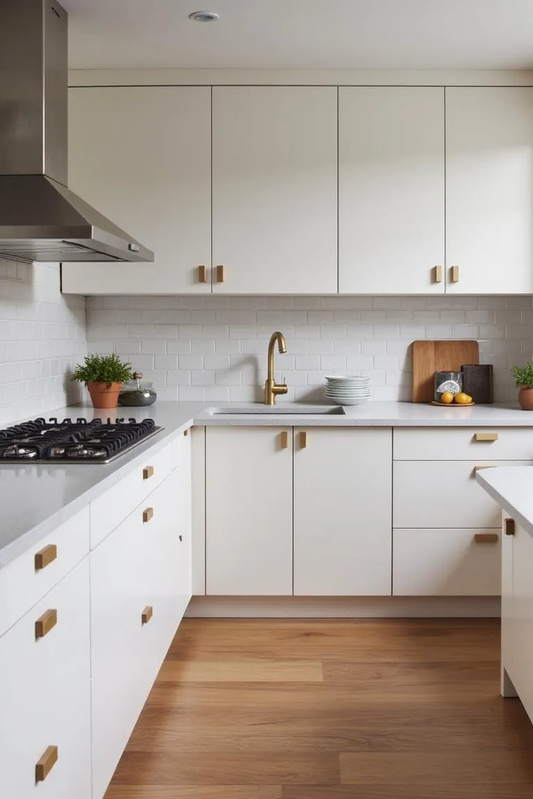 1. Minimalist White Cabinetry