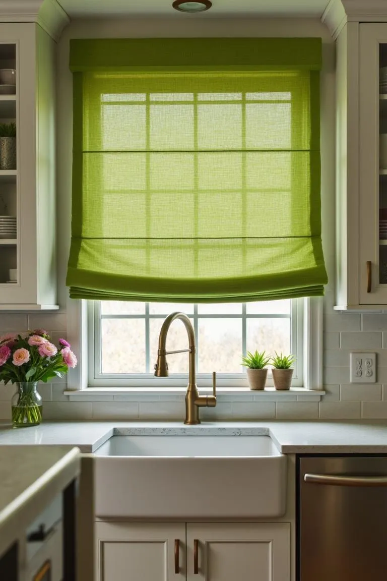 10. Green Window Treatments