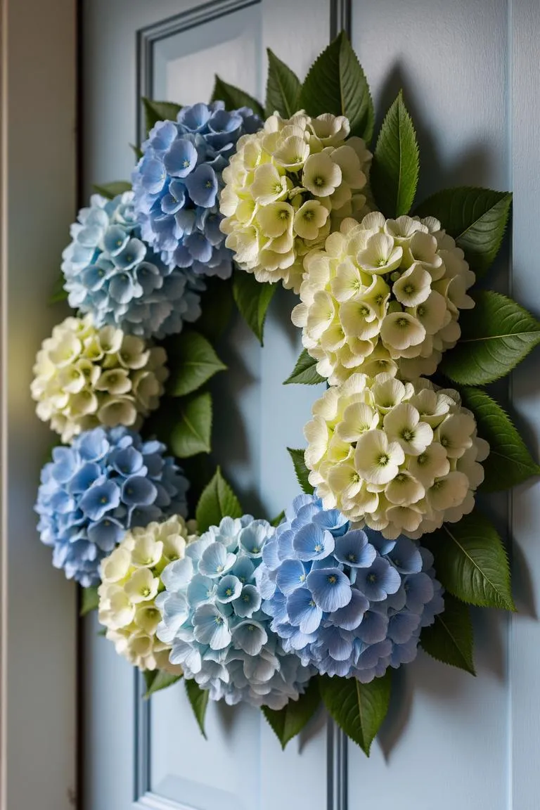 10. Hydrangea Ombré Wreath