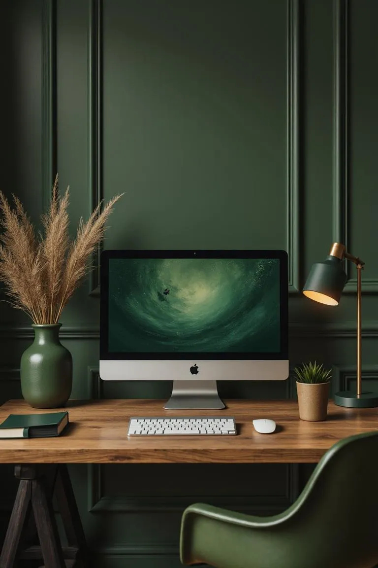 11. Green Leather Desktop