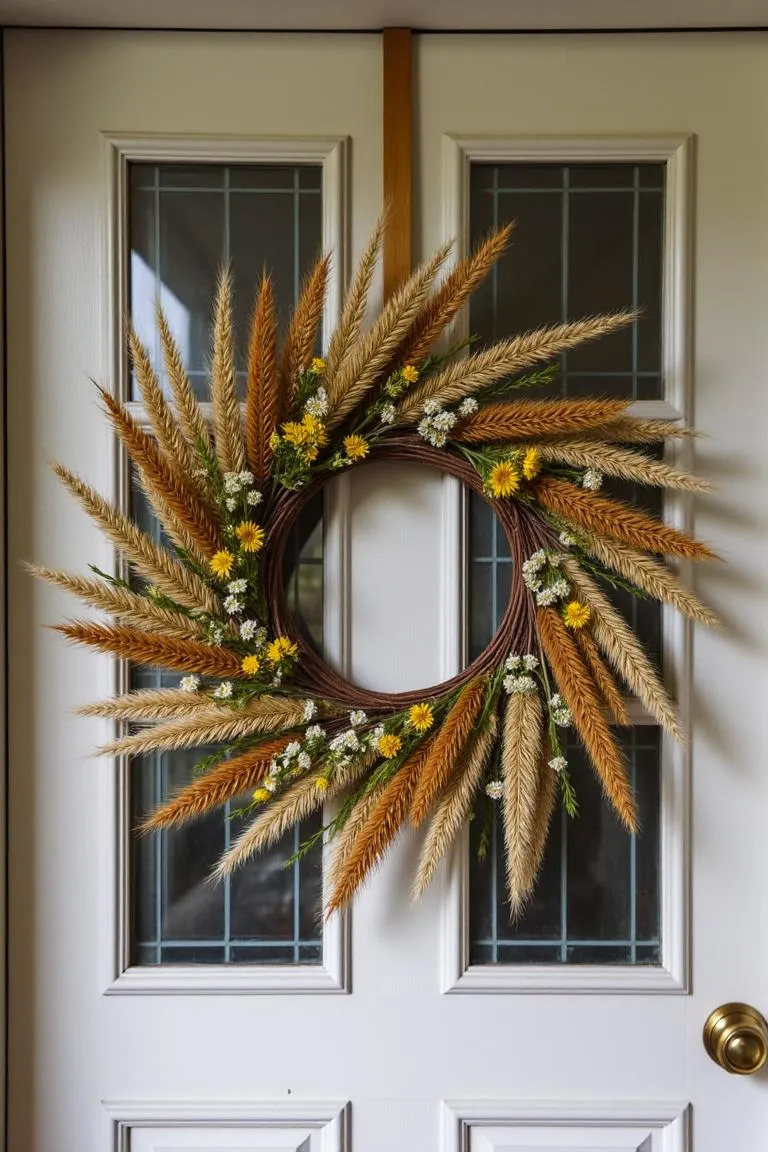 11. Wildflower and Wheat Wreath