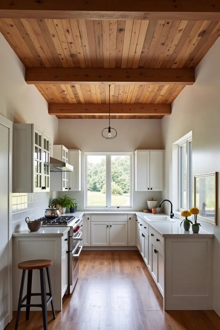 11. Wooden Beam Ceiling