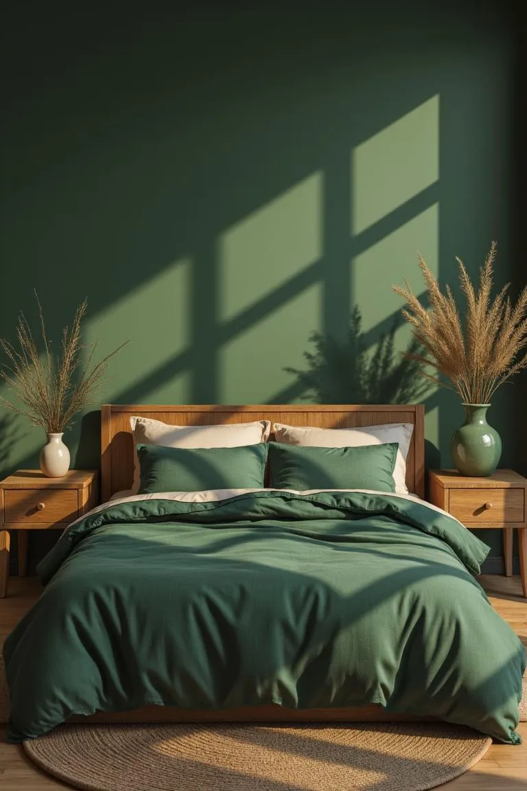 12. Green Tonal Bedding