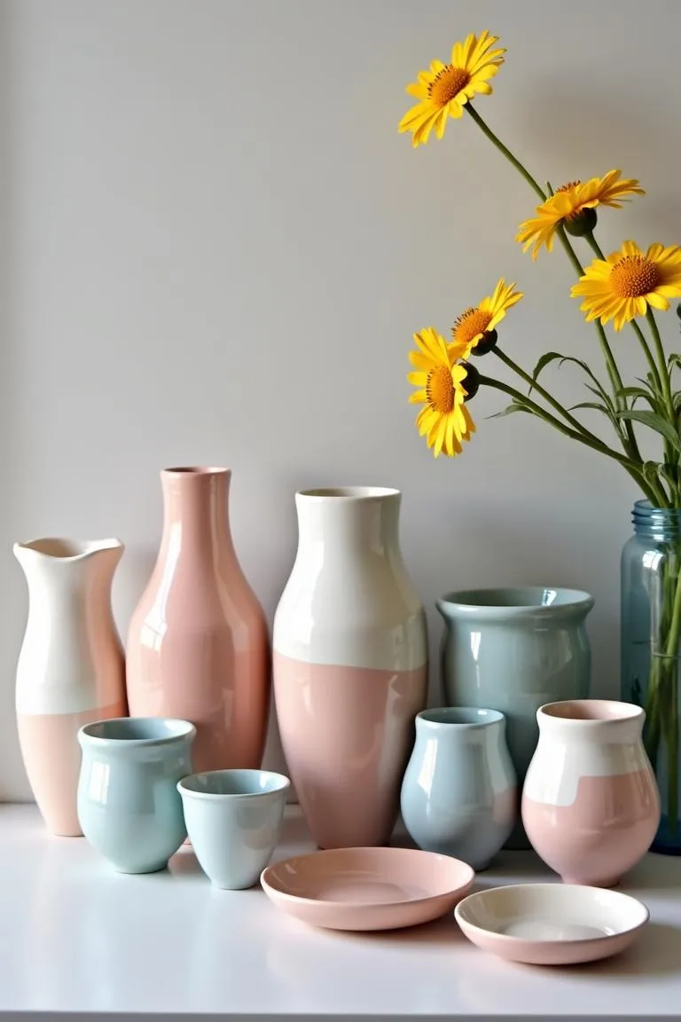 12. Pastel Pottery Collection