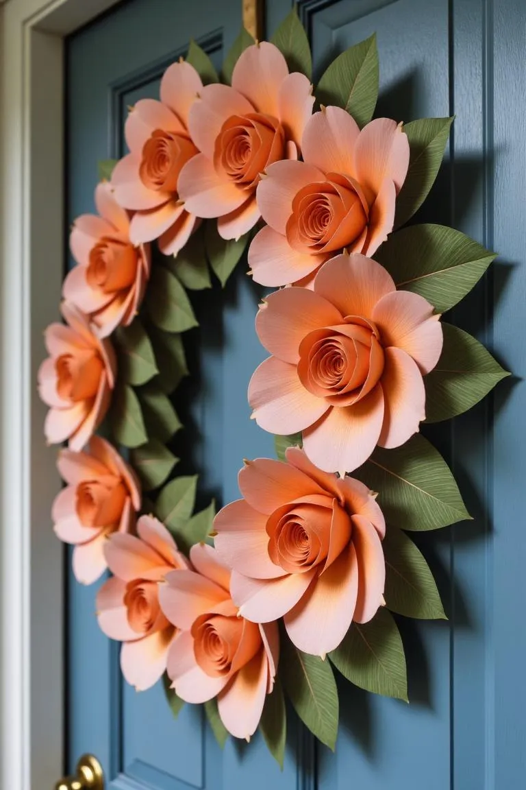 13. Paper Flower Wreath