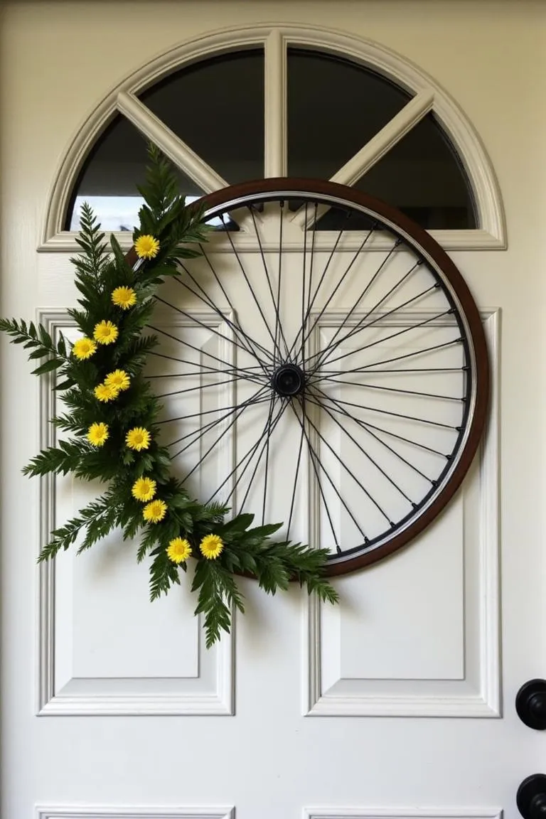 14. Bicycle Wheel Wreath