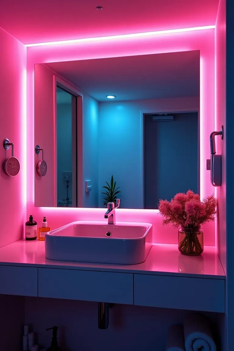 17. Bathroom Mirror Glow